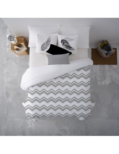 Edredón Nórdico ZigZag gris...