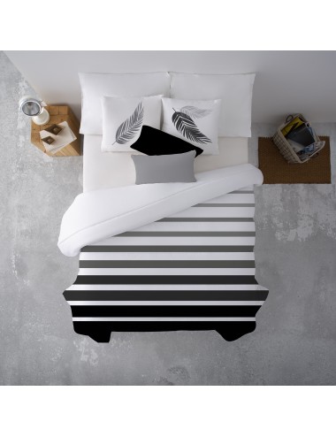 Edredón Nórdico Rayas negro...
