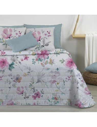 Colcha FLORES ROSA Nordic-Home